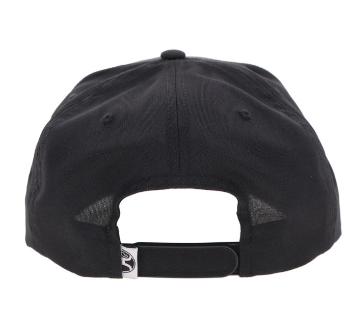 HOOEY Mark Out Cap, Black With White Stitching
