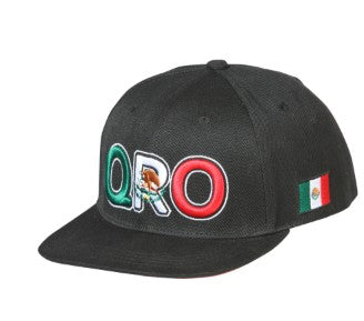 EL GENERAL Men's Mexico Flag Color Embroidery Flat Bill Cap