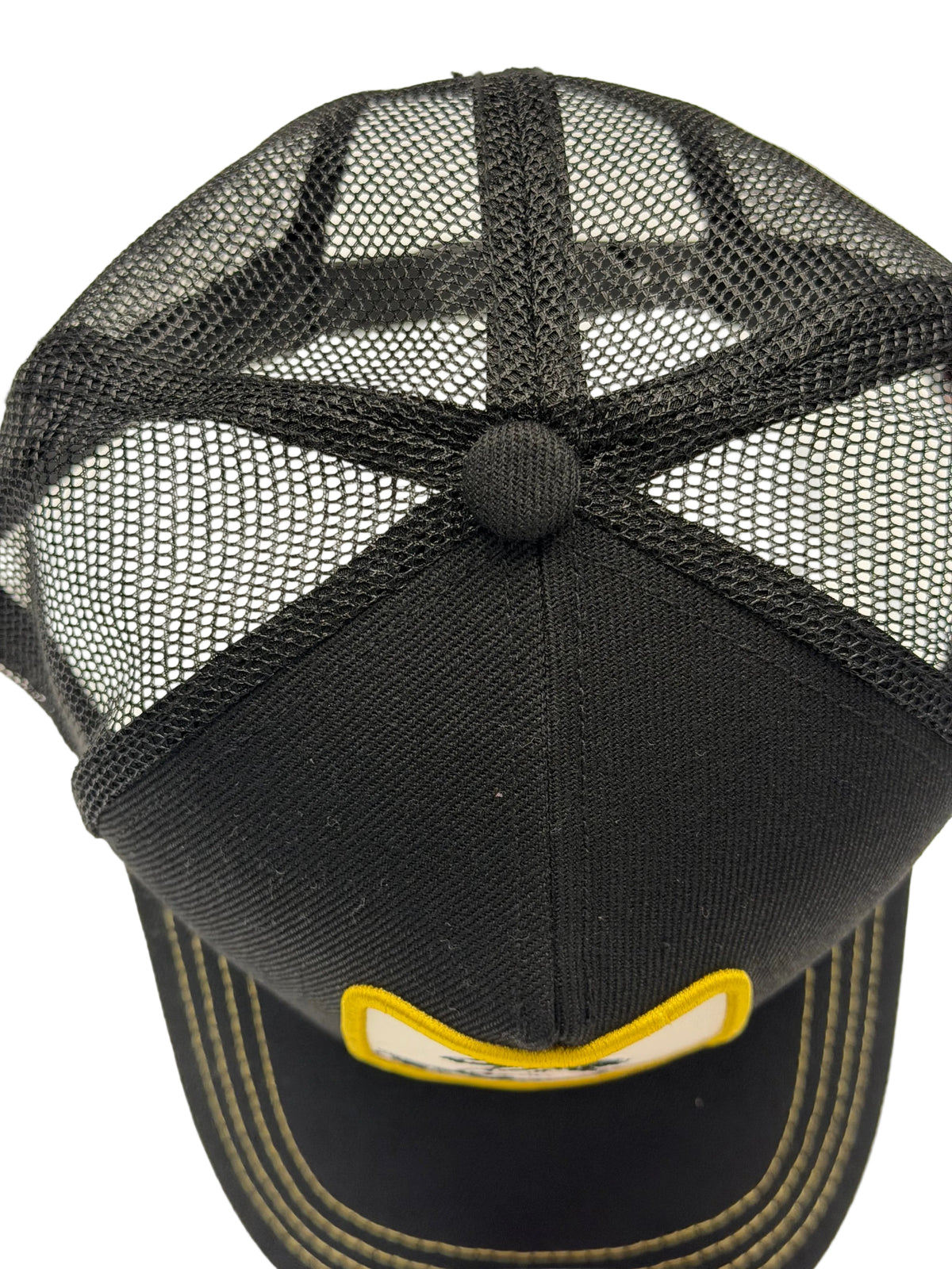 EL GENERAL Horse Mesh Cap, Black & Yellow