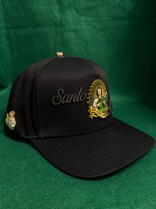 Lamasini Black San Judas Metal Snapback Cap