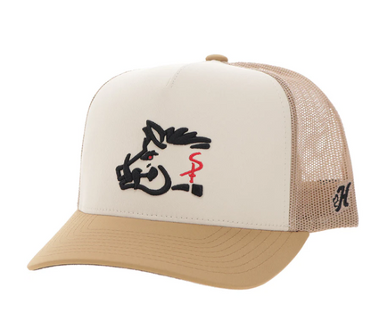 HOOEY Sniper Pig Hat Cap, Tan