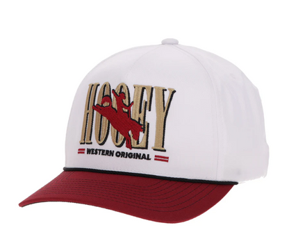 HOOEY Wild Ride Embroidery Logo Trucker Cap, White