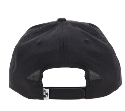 HOOEY Mark Out Cap, Black With White Stitching