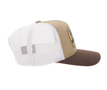 HOOEY Salado Patch Cap, Tan/White