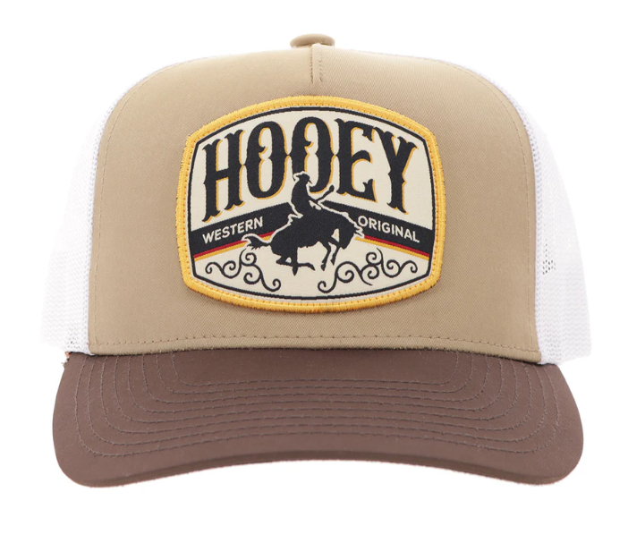 HOOEY Salado Patch Cap, Tan/White