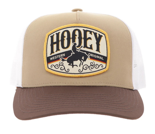 HOOEY Salado Patch Cap, Tan/White