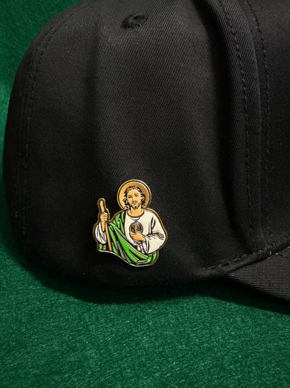 Lamasini Black San Judas Metal Snapback Cap