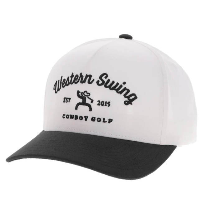 HOOEY "Western Swing"  White With Black Embroidery Logo Cap