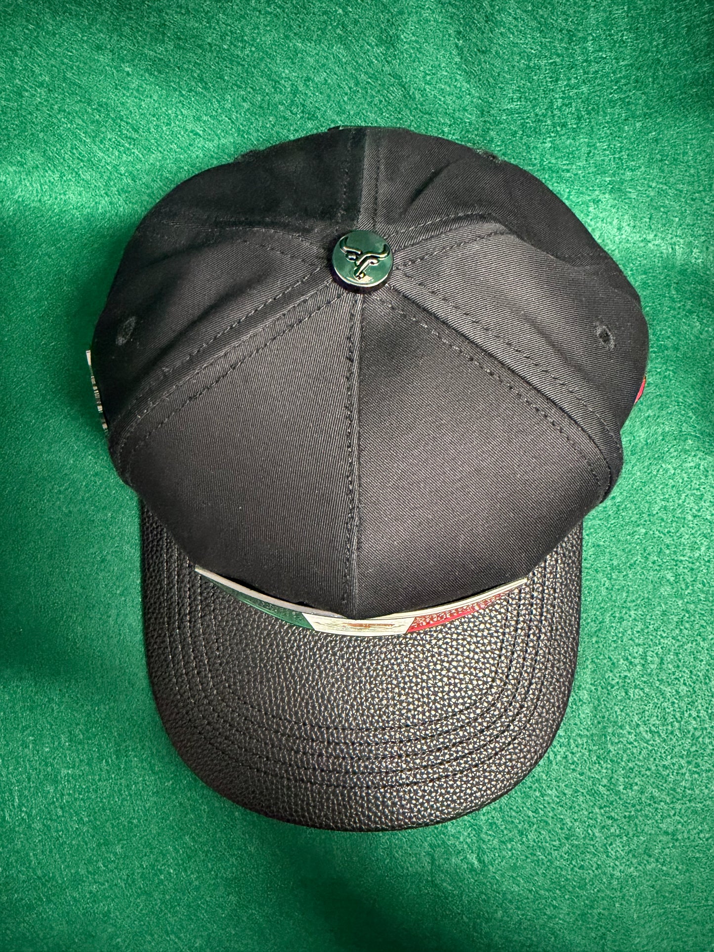 Lamasini Black Metal Mexico Flag Snapback Cap