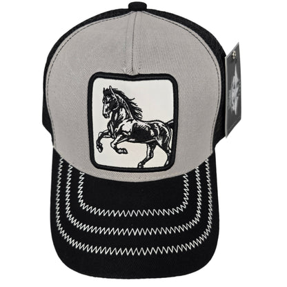 EL GENERAL Horse Patch Cap, Gray