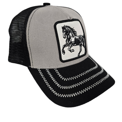 EL GENERAL Horse Patch Cap, Gray