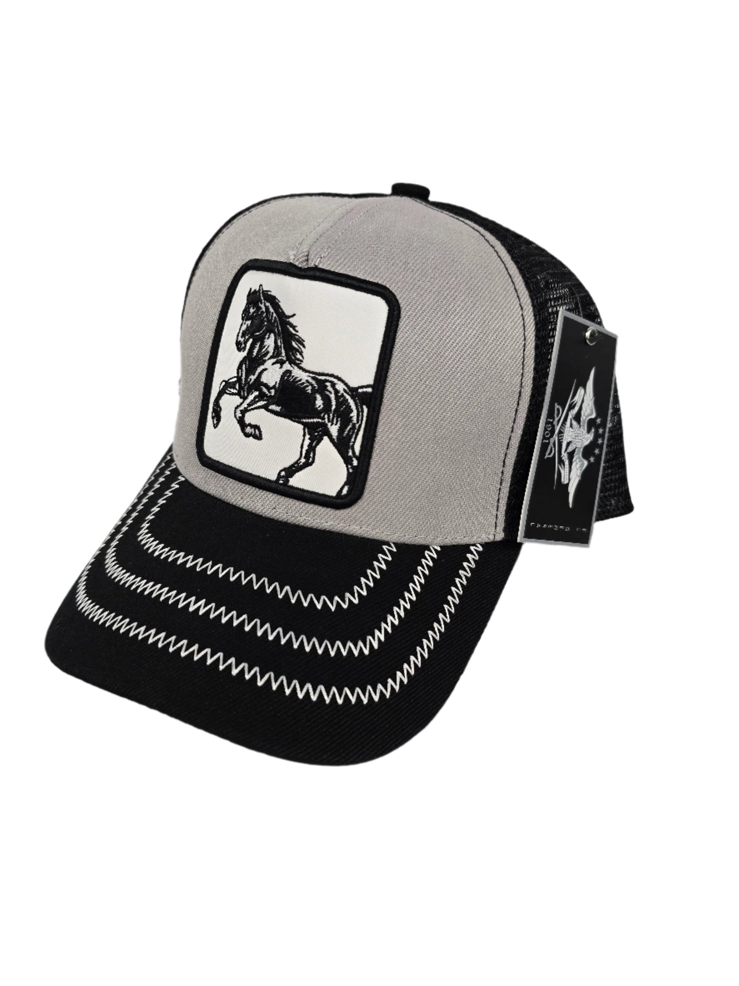 EL GENERAL Horse Patch Cap, Gray