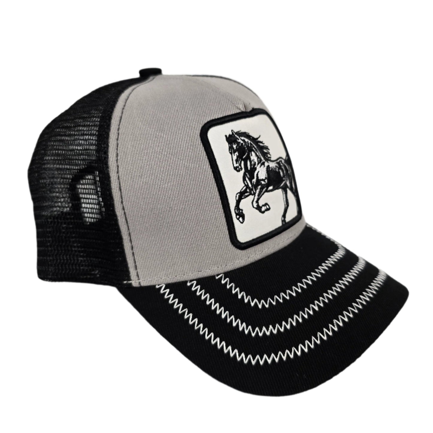 EL GENERAL Horse Patch Cap, Gray