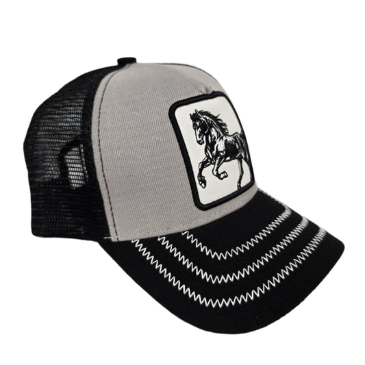 EL GENERAL Horse Patch Cap, Gray