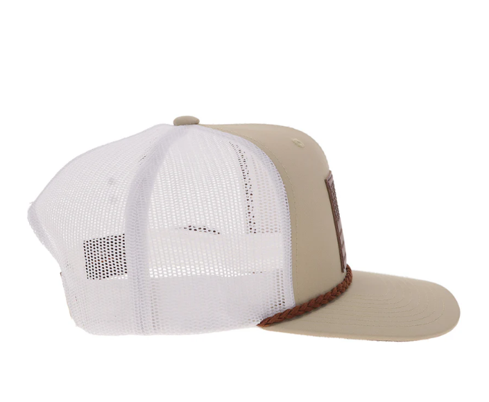 HOOEY Liberty Roper Leather Patch Cap, Tan
