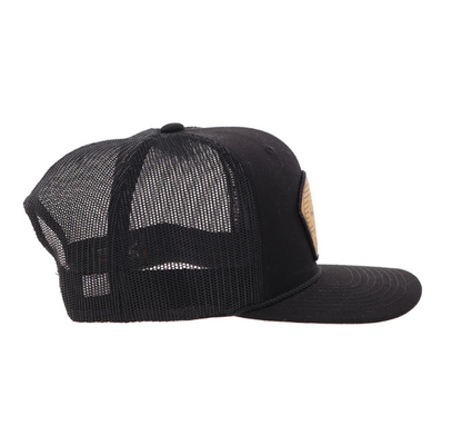 HOOEY Cavvy Punchy With Leather Patch Cap, Black