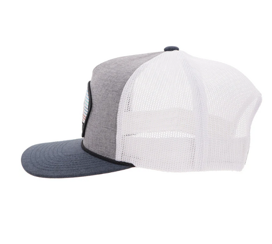 HOOEY Cavvy Punchy With Leather Patch Cap, Grey