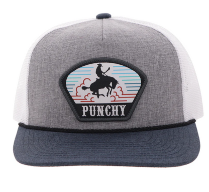 HOOEY Cavvy Punchy With Leather Patch Cap, Grey