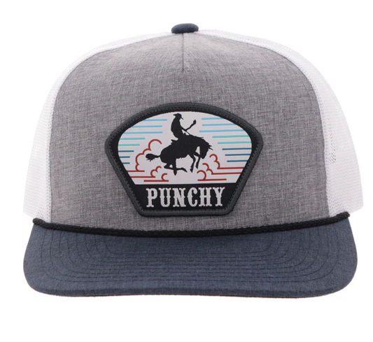 HOOEY Cavvy Punchy With Leather Patch Cap, Grey