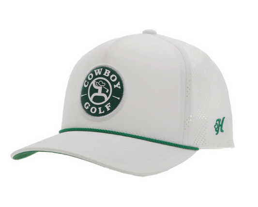 HOOEY Draw Cap White With Green & White Patch