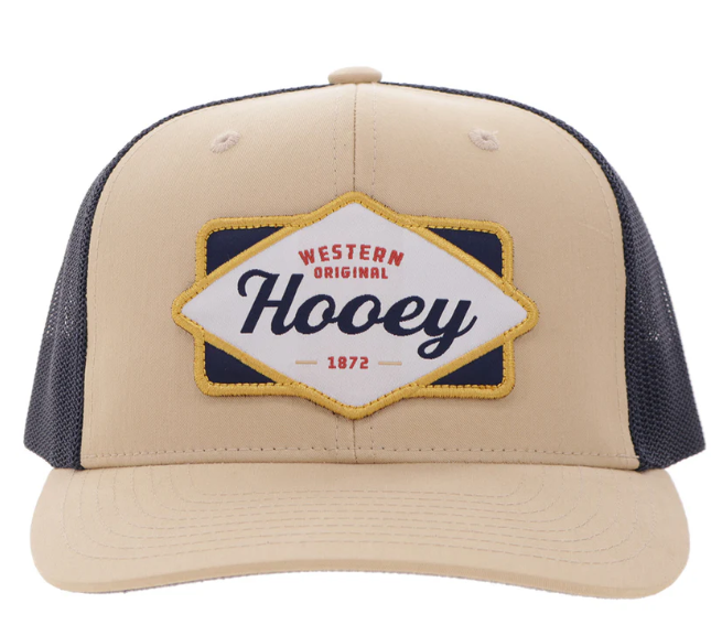HOOEY Diamond Hooey Patch Cap,Tan/Navy