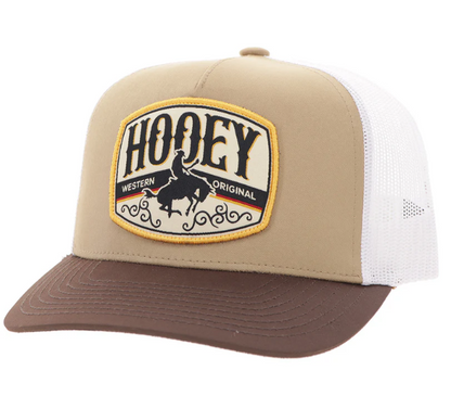 HOOEY Salado Patch Cap, Tan/White