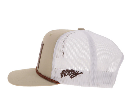 HOOEY Liberty Roper Leather Patch Cap, Tan