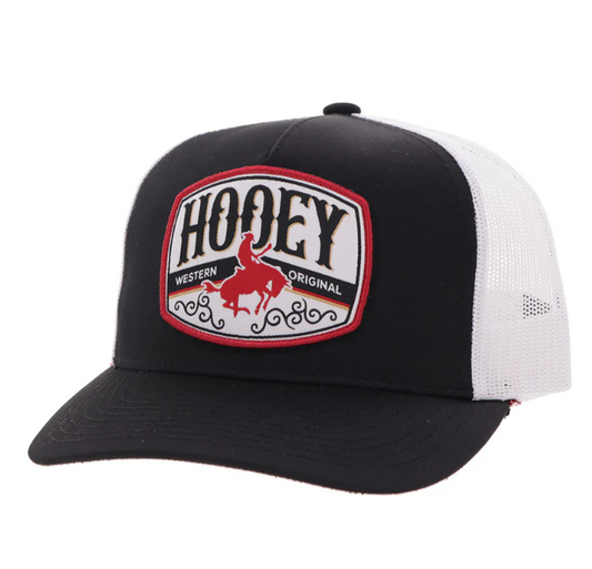 HOOEY Salado Patch Cap, Black/White