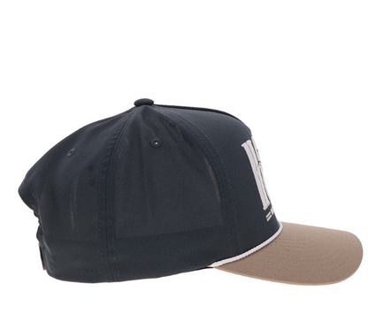 HOOEY Wild Ride Embroidered Logo Cap, Navy/Tan