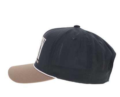HOOEY Wild Ride Embroidered Logo Cap, Navy/Tan