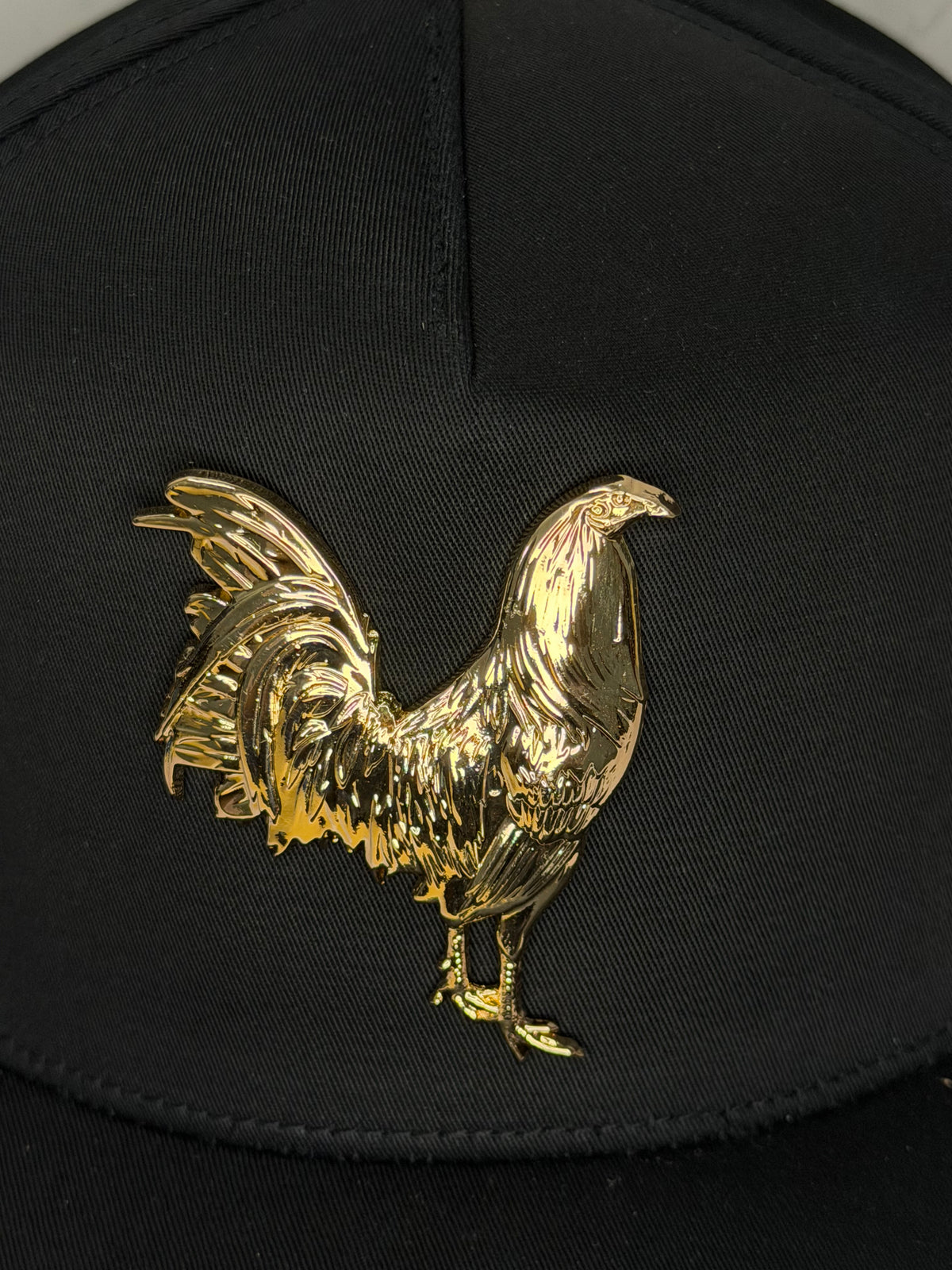 Golden Rooster Black Snapback Cap