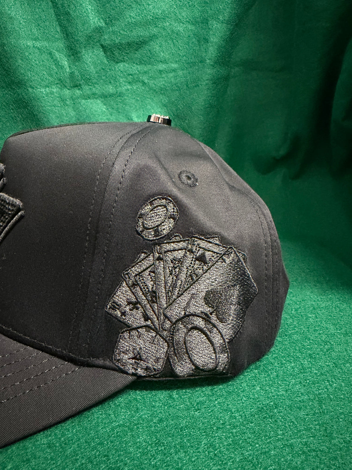 Lamasini Black Lucky 7 Rimestones Snapback Cap