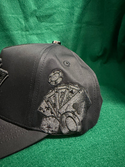 Lamasini Black Lucky 7 Rimestones Snapback Cap