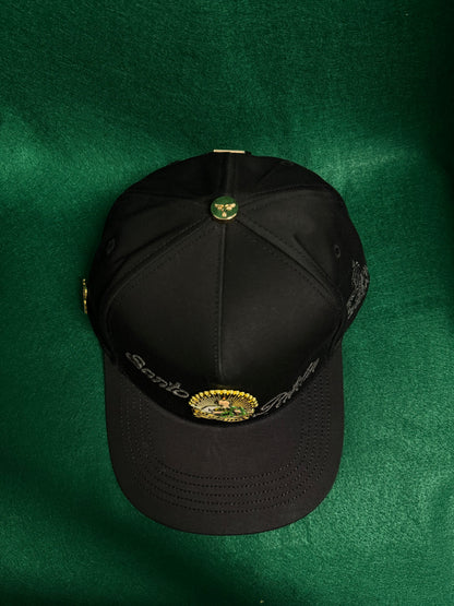 Lamasini Black San Judas Metal Snapback Cap