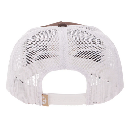 HOOEY Quanah Circle Patch Cap, Brown/ White