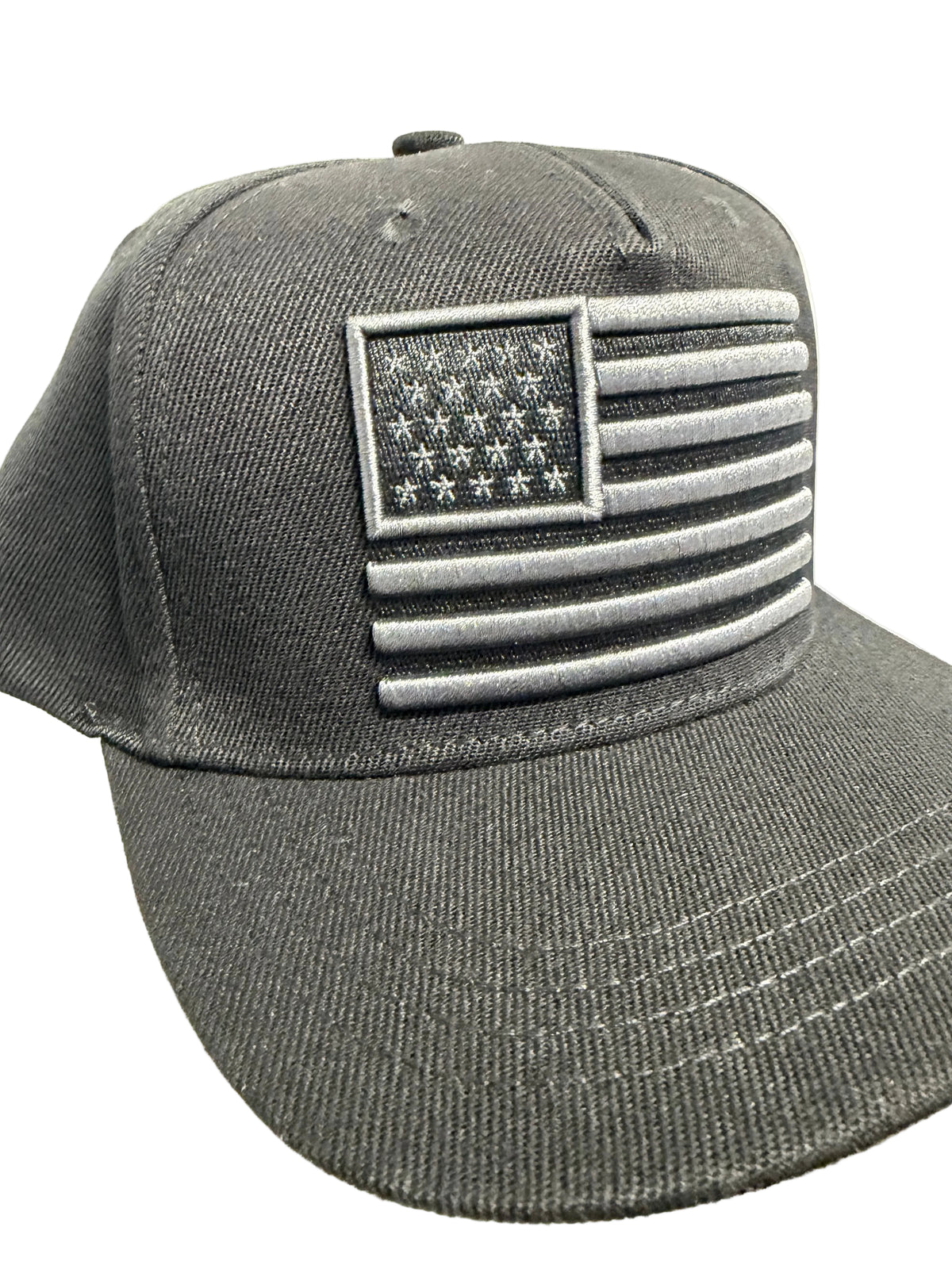 EL GENERAL USA Flag Embroidered Cap, Black