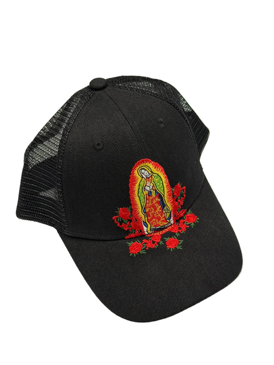 EL GENERAL Virgen De Guadalupe Cap, Black