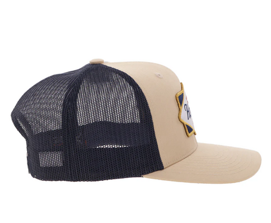 HOOEY Diamond Hooey Patch Cap,Tan/Navy