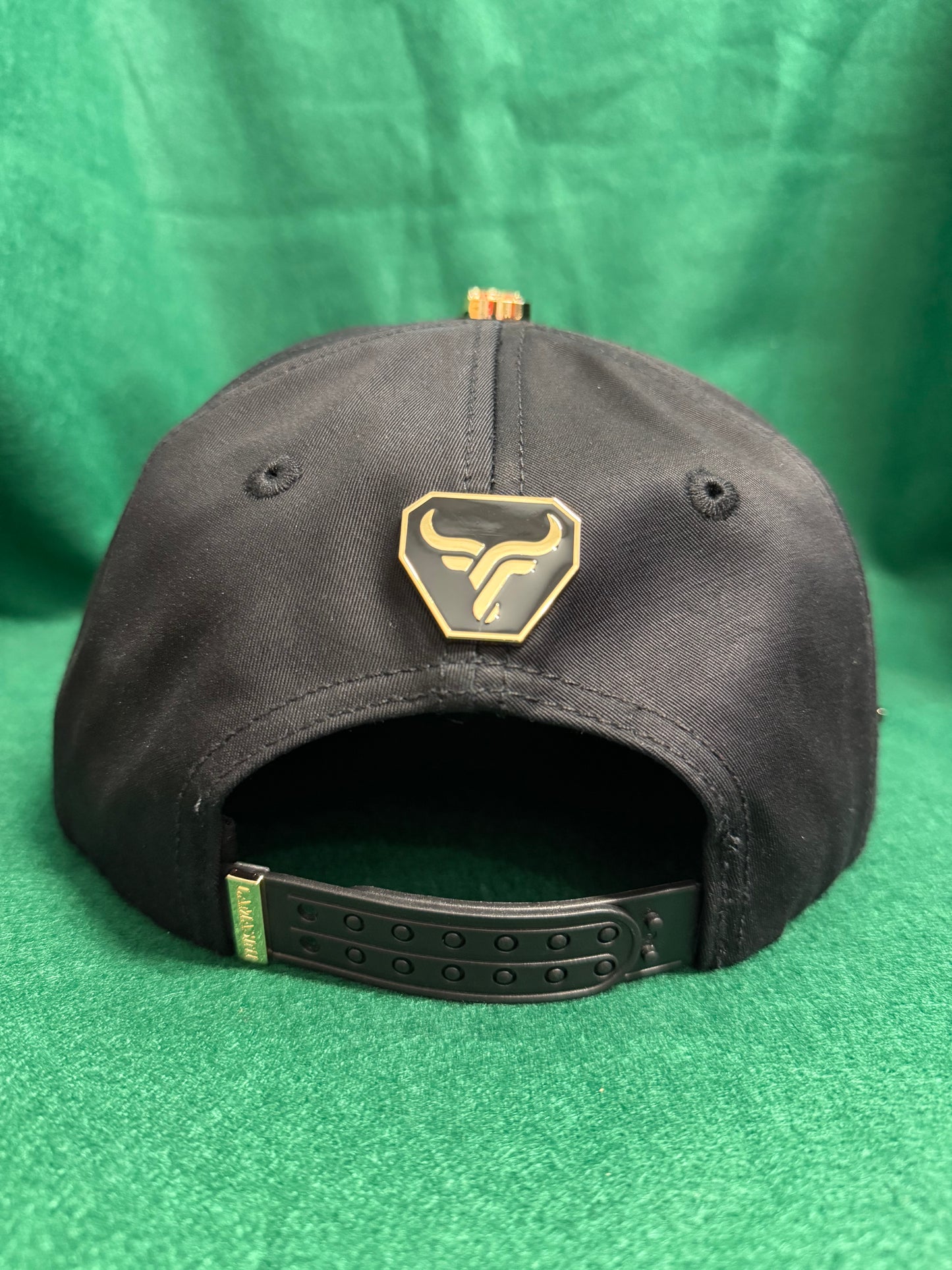 Lamasini Black Skull Cowboy Snapback Cap