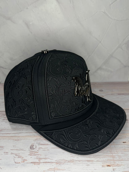Rooster Embroider Black Cap