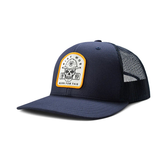 ARIAT Work Born 4 This Patch Snapback Cap, Navy