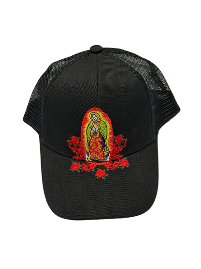 EL GENERAL Virgen De Guadalupe Cap, Black