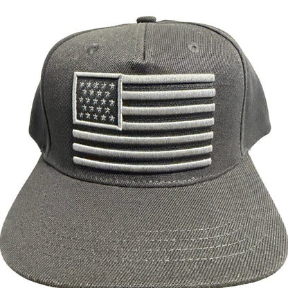EL GENERAL USA Flag Embroidered Cap, Black