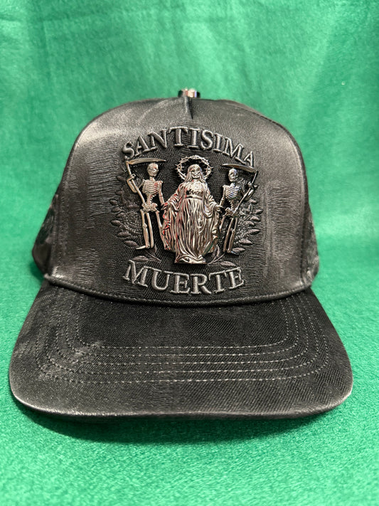 Lamasini Black La Muerte Snapback Cap