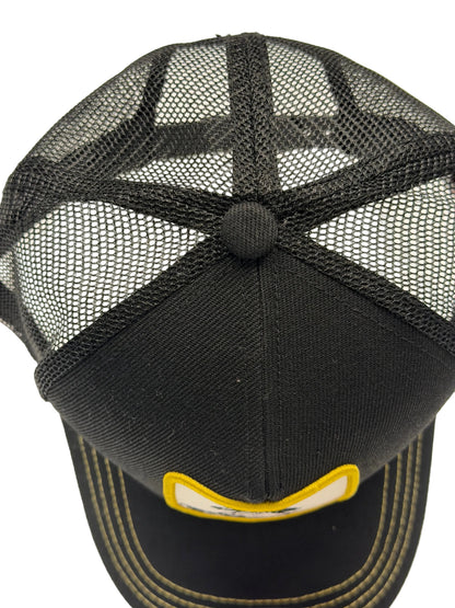 EL GENERAL Horse Mesh Cap, Black & Yellow