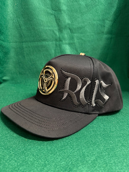 Lamasini Black Metal Biohazard Snapback Cap