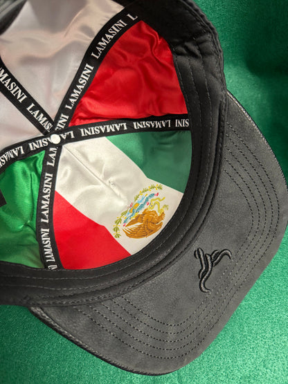 Lamasini Black Metal Mexico Flag Snapback Cap