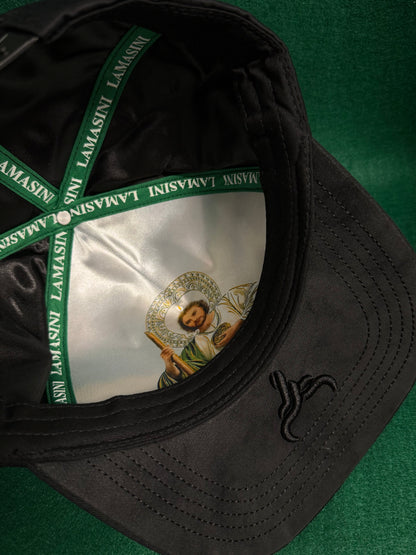 Lamasini Black San Judas Metal Snapback Cap
