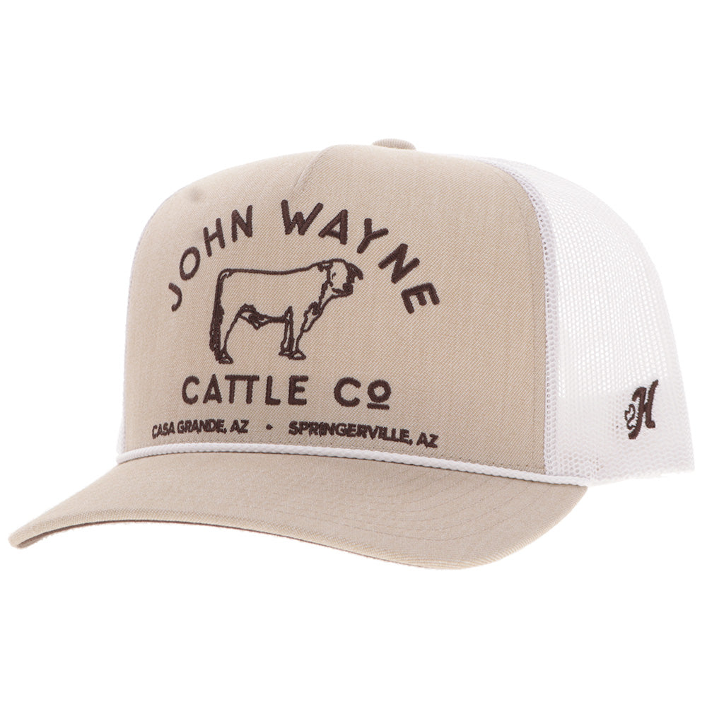 HOOEY John Wayne Logo Trucker Cap,Tan