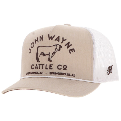 HOOEY John Wayne Logo Trucker Cap,Tan